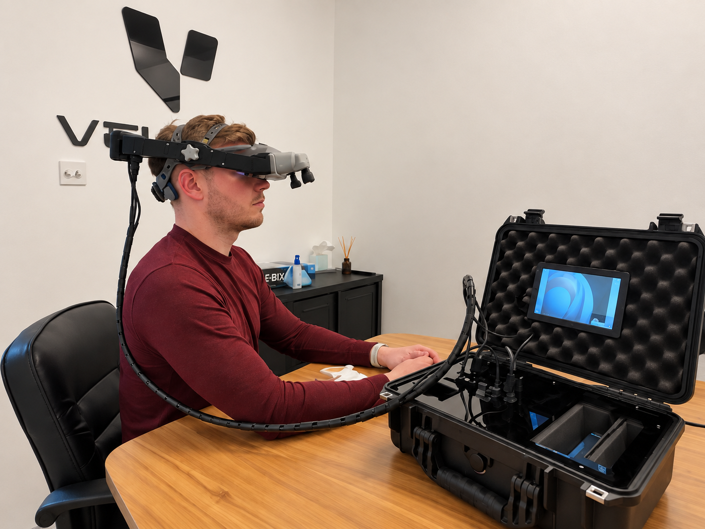 Digital loupe device developed by Veluon, in use — photo 1
